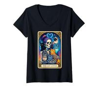 Women's The Cat Lover Tarot Card V-Neck T-Shirt