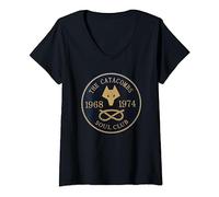 Womens The Catacombs Northern Soul Keep the Faith graphic V-Neck T-Shirt
