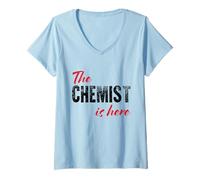 Womens The Chemist is here - Funny V-Neck T-Shirt