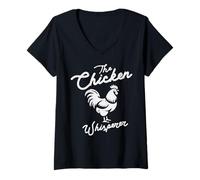 Womens The Chicken Whisperer Funny Farm Animal Farmer Men Women Kid V-Neck T-Shirt