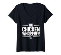 Womens The Chicken Whisperer Funny Farm Animal Lover V-Neck T-Shirt