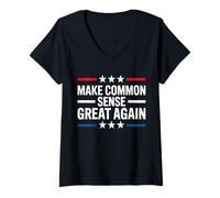Womens The Common, Sense Campaign V-Neck T-Shirt