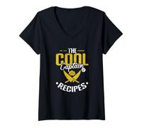Women's The Cool Captain of Recipes V-Neck T-Shirt