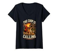 Women's The Coop is Calling Chicken Chores V-Neck T-Shirt
