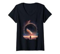 Women's The Cosmic Galactic Wonder in Space V-Neck T-Shirt