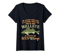 Women's The Creator Made Bass and Walleye to Separate Men from Boys V-Neck T-Shirt