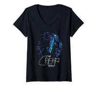 Womens The Creep Tapes Wolf Mask V-Neck T-Shirt