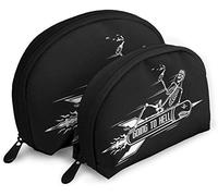 Womens The Dead Drunk Beer On The Missile Travel Cosmetic Bags Waterproof 2PC Makeup Clutch Pouch Cosmetic and Toiletries Organizer Bag Portable Travel Toiletry Pouch Girls