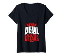 Women's The Devil is in the Details Devil V-Neck T-Shirt