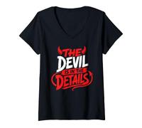 Women's The Devil is in the Details Devil V-Neck T-Shirt