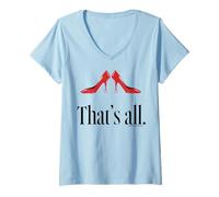 Women's The Devil Wears Prada 2 That's All Red High Heel Pitchfork V-Neck T-Shirt