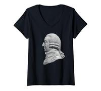 Womens the economist Adam Smith, Portrait V-Neck T-Shirt