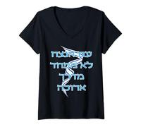 Womens The Eternal People Jewish Hebrew Israeli Flag V-Neck T-Shirt