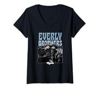 Womens The Everly Brothers Roots Photo by David Gahr V-Neck T-Shirt