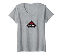 Women's The Expanse Eros Station Logo V-Neck T-Shirt, Heather Grey, X-Large