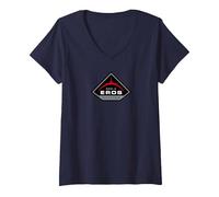 Women's The Expanse Eros Station Logo V-Neck T-Shirt, Navy Blue, Medium