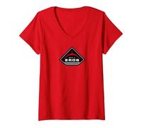 Women's The Expanse Eros Station Logo V-Neck T-Shirt, Red, XX-Large