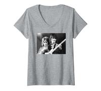 Womens The Faces Rod Stewart & Ronnie Wood Reading Festival 1972 V-Neck T-Shirt
