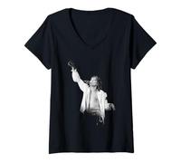 Womens The Faces Singer Rod Stewart Live Birmingham Odeon V-Neck T-Shirt