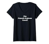 Womens The Female Orgasm Coach - Sexy Gifts for Women V-Neck T-Shirt