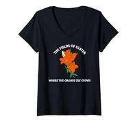 Women's The Fields of Ulster Where The Orange Lily Grows 12th July V-Neck T-Shirt