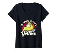 Womens The Filling Should Be Yellow Key Lime Pie Purist V-Neck T-Shirt