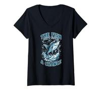 Womens The Fish Don’t Stand a Chance V-Neck T-Shirt
