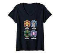 Women's The Four Essential Stoic Virtues for Daily Meditation Practi V-Neck T-Shirt