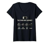 Womens The Four-Grit Journey Tumbling Process V-Neck T-Shirt