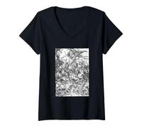 Womens The Four Horsemen of The Apocalypse by Albrecht Durer (1498) V-Neck T-Shirt