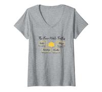 Women's The Four Noble Truths Buddhist Buddism V-Neck T-Shirt
