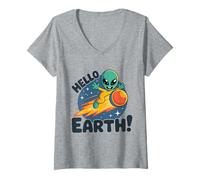 Womens The Friendly Visitor V-Neck T-Shirt
