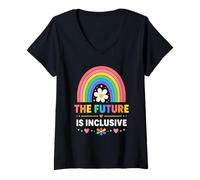 Women's The Future is Inclusive Human Rights Equality V-Neck T-Shirt