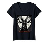 Women's The Goat Baphomet Black Phillip V-Neck T-Shirt