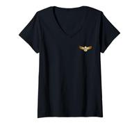 Womens The Gold Eagle V-Neck T-Shirt