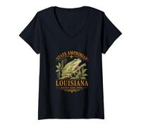 Women's The Grand Green-Colored Tree Frog V-Neck T-Shirt