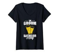 Women's The Groom Bachelor Party Epic Night V-Neck T-Shirt