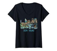 Womens The Hague City T-Shirt Tee Shirt Tshirt T Shirt V-Neck T-Shirt