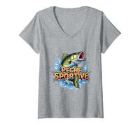 Womens The Happy Fisherman - Style and Escape V-Neck T-Shirt
