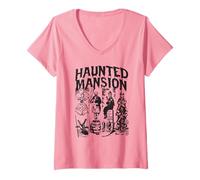 Women's The Haunted Mansion Enigma Unveiling The Unseen V-Neck T-Shirt