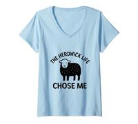 Womens The Herdwick Life Chose Me - Lake District Sheep V-Neck T-Shirt