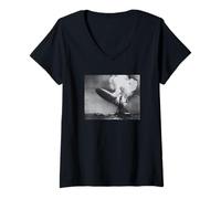 Womens The Hindenburg Disaster by Sam Shere V-Neck T-Shirt