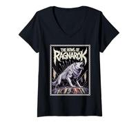 Womens The Howl of Ragnarok Viking Norse Wolf Mythology Warrior V-Neck T-Shirt