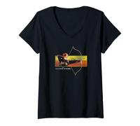 Womens The Hunger Games Katniss Bow and Arrow Front and Back Movie V-Neck T-Shirt