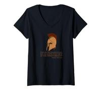 Womens The Iliad Trojan War - Archaic Greek Quote - Epic Mythology V-Neck T-Shirt