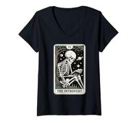 Women's The Introvert Tarot Indoorsy Antisocial Introvert V-Neck T-Shirt