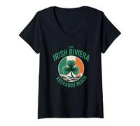 Womens The Irish Riviera Rockaway Beach Queens New York Ireland V-Neck T-Shirt