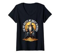 Womens The IRS Wants My Quest Rewards Halloween Funny Wizard Meme V-Neck T-Shirt