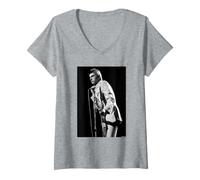 Women's The Jam Live Paul Weller Mod Rock By David Corio V-Neck T-Shirt