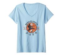 Women's The Karate Kid Vintage Miyagi-Do Karate Logo Movie V-Neck T-Shirt